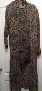 Lola P.  Long Sleeve Button Jacket with Reversible Top & Pants Size Medium  - Picture 1 of 6