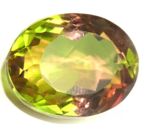 Piedra preciosa suelta corte ovalado certificada andaluza cambiante de color natural GIE de 27,60 quilates - Imagen 1 de 9