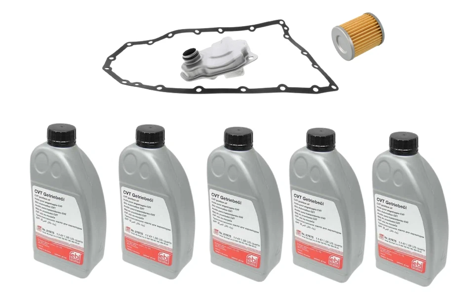 Kit de servicio de transmisión CVT: filtros + 5L ATF para NISSAN JEEP DODGE MITSUBISHI Foto 1 de 4