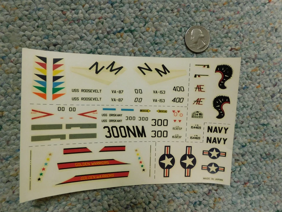 Kit de calcomanías Hasegawa 1/72 # JS-017 LTV A-7A Corsair II E57 Foto 1 de 1