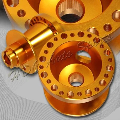 For 1993-1997 Honda Del Sol Orange Aluminum Steering Wheel 6-Hole HUB Adapter - Image 1 of 3