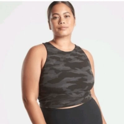 Camiseta sin mangas Athleta para mujer 2XL camuflaje espalda deportiva gris recortada sin mangas Foto 1 de 4