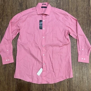  Tommy Hilfiger langärmeliges geknöpftes Herrenhemd groß rosa normale Passform neu mit Etikett 69,50 $ - Bild 1 von 7