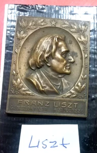 (pgasteelers1) Hungarian Plaque Franz List -Composer Bz. Medal 1930'? 🌠 - Picture 1 of 3