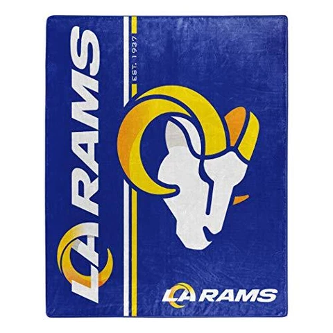 NFL Los Angeles Rams Raschel Throw Blanket, 50" x 60", Restructure Cover
