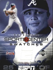 2005 Upper Deck ESPN Sports Center Swatch Braves Baseball Card #AJ Andruw Jones