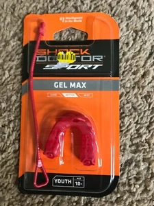 2x Shock Doctor Sport Gel Max Mundschutz Jugend 10 c rot - Bild 1 von 1