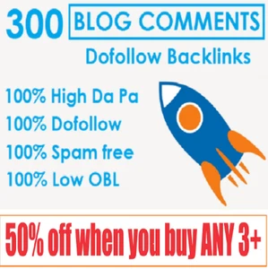 300 LOW OBL Blog Comments Dofollow Backlinks On High DA PA - Picture 1 of 1
