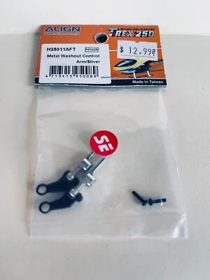 Align T-Rex 250 Metal Washout Control Arm Silver H25011AFT - Image 1 of 2