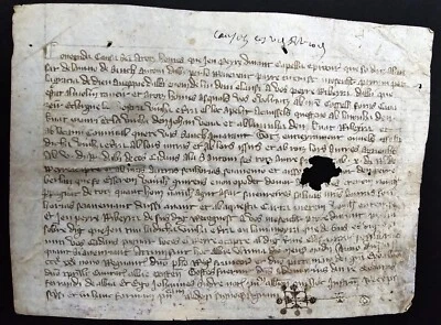 1334 - MEDIEVAL PARCHMENT PHILIP VI & JOHN XXII ERA Handschriften auf Pergament - Image 1 of 4