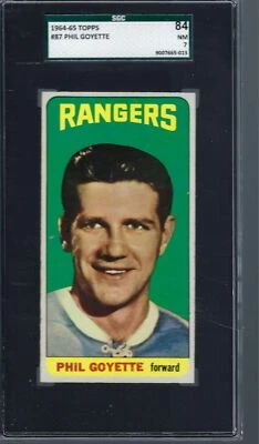 1964 Topps HK #087 SGC 84/7 Phil Goyette Rangers 87 Nice! - Image 1 of 2