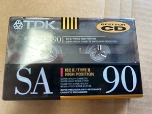 TDK SA 90 Audio Cassette Tape Type II . Seal New Old Stock (NOS). - Picture 1 of 1