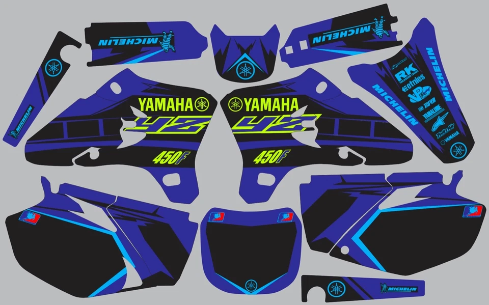 Resaltador vibrante Yamaha Graphics YZ 450F YZ450F 2003 2004 2005 Foto 1 de 1