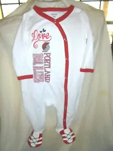 PORTLAND TRAIL BLAZERS BABY ROMPER - 6 MONTHS - Picture 1 of 2