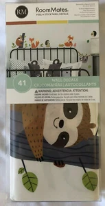 RoomMates Wall Decals Forest Friends Sloth Fox Hedgehog Peel & Stick Decals - Picture 1 of 11