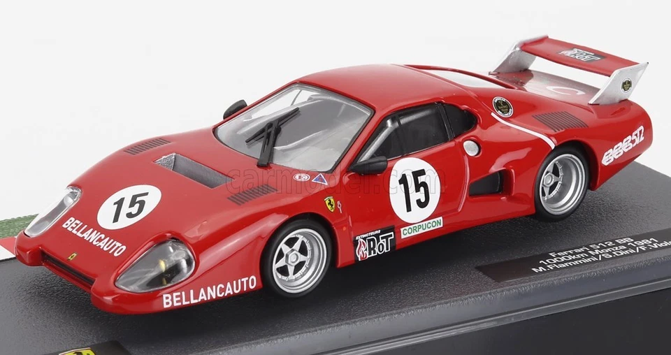 MODELLINO AUTO STATICO CENTAURIA FERRARI 512BB 1000KM MONZA 1981 FLAMMINI 1/43 - Immagine 1 di 4