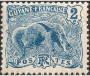 French Guiana #YT50 MH 1904 Giant Anteater Myrmecophaga Tridactyla [52] - Picture 1 of 1