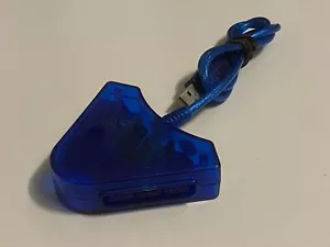 Sony Playstation 2 / PS2 ~ Adattatore 2 giocatori ~ Blu ~ Testato - Foto 1 di 2