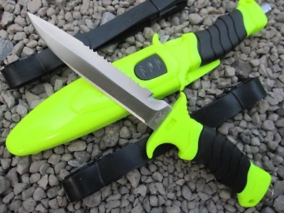 FOX OUTDOOR 2 in 1 Tauchermesser Diver Knife Messer Rescueknife Rettungmesser + Beinholster