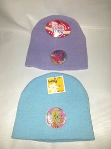 2 Girls Beanie New Winter Knit Cap Snow Hat Stocking Cap Must see - Picture 1 of 3