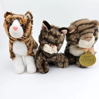 Douglas Geoffrey Russ Brown Striped 5 in Tabby Cat Kitty Plush Realistic Lot 3 - Image 1 of 4
