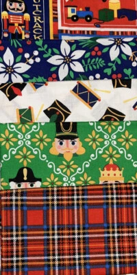 Christmas Nutcracker Fat Quarter Bundle, Set Of 5, 18x21, 100% Cotton NEW - Image 1 of 4