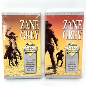SEALED Zane Grey Volume 1 & 2 VHS Tapes Classic Western Collection Movies Films - Imagen 1 de 5