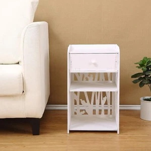 Bedside table, side table, bedroom bedside table, drawer dresser, open shelf UK - Picture 1 of 14