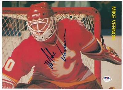 Mike Vernon Autographed 16x11 Magazine Poster Calgary Flames PSA/DNA - Image 1 of 4