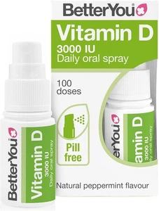 BetterYou Vitamin D Oral Spray 3000 IU Single Peppermint Immune Supp - Picture 1 of 6