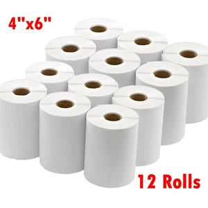 12 Roll 250/Roll Direct Thermal Shipping Label 4x6 Zebra Eltron 2844 ZP450 GX420 - Picture 1 of 6