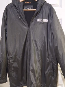 Men's  Perry Ellis  Weather Proof Hooded Coat Quilted  Lining Heavy Fleece  XL - Picture 1 of 10