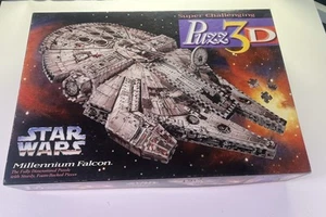 Star Wars Millennium Falcon 3D puzz857pc MILTON BRADLEY 1995 Open Box Sealed Bag - Picture 1 of 4