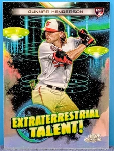 2023 Topps Chrome Cosmic GUNNAR HENDERSON Extraterrestrial Talent RC KOSTENLOSER VERSAND! - Bild 1 von 2