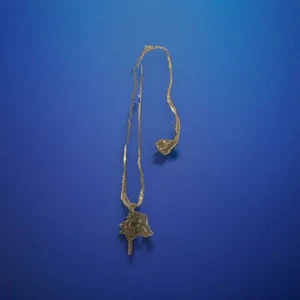 Gold Double Heart With 7.5” Gold Necklace - Picture 1 of 1