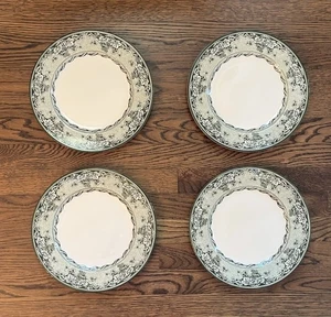 Wedgwood Kent Green Ivy Vine Williams Sonoma 10.75” Dinner Plates New Set 4 - Picture 1 of 3