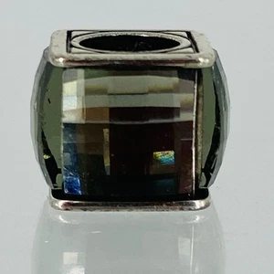 BRIGHTON ICE CUBE Spacer Bead Smoky Clear J96442 Swarovski Crystal - Picture 1 of 6