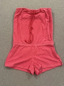 Juicy Couture Vintage Womens Romper Playsuit Pink Strapless Medium Y2K Beach - Picture 1 of 3