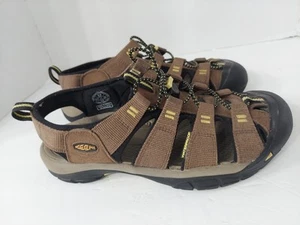 Keen Newport H2 Sandals Mens (Sz 9.5) Brown Leather Hiking Trail Shoes VGC - Picture 1 of 9