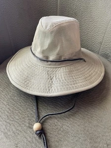 Dorfman Pacific Co Hut Herren Größe Medium khaki DPC belüftet Netz Angeln - Bild 1 von 7