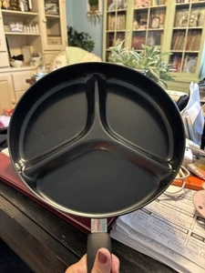 New divider skillet. 12" three sections. Cook quickly with this multi use pan - Picture 1 of 4