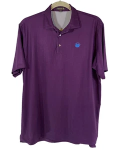 Peter Millar Summer Comfort The Concession Sh/Sleeve Polo Golf Shirt Purple XL - Picture 1 of 9