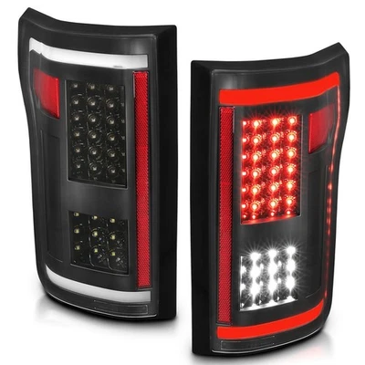 Anzo Gen II Black Clear LED Tail Lights Assembly Set for 15-17 Ford F-150 311285 - Image 1 of 4