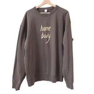 KOTN Felpa Donna XXL Girocollo Marrone "Home Body" Rupi Kaur Loungewear - Foto 1 di 8
