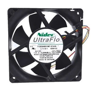 1 pcs NIDEC T12E54BS1M7-07A06 12CM 12038 54V 1.37A 4-wire PWM cooling fan - Picture 1 of 5