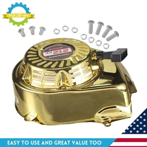 Gold Pull Recoil Starter Assembly Fan Cover Housing For Predator 212cc KT196 - Picture 1 of 9