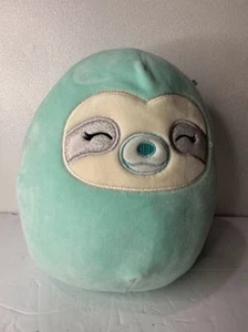 SQUISHMALLOWS 8 Inch Aqua The Aqua Sloth Sleepy Eye Plush - Picture 1 of 6