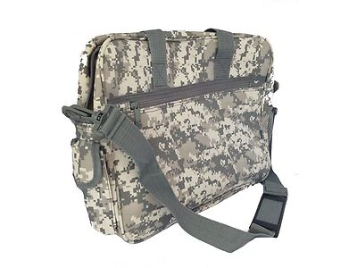 Estuche de lujo digital gris camuflaje portafolio para computadora portátil, bolsa de mensajero para tableta Foto 1 de 3