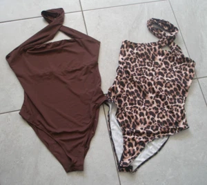 SHEIN - 2 NEW - BODY SUITS WITH TWIST NECK STRAP DETAIL - SIZE LARGE - Picture 1 of 2