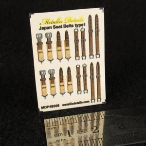 Japan Seat Belts WWII (type 1) 3D Decals Scale 1:48 - For Model Aircraft Kits - Picture 1 of 2